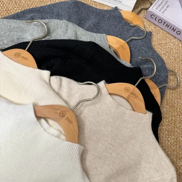 甜·野家小中领软糯打底衫内搭女