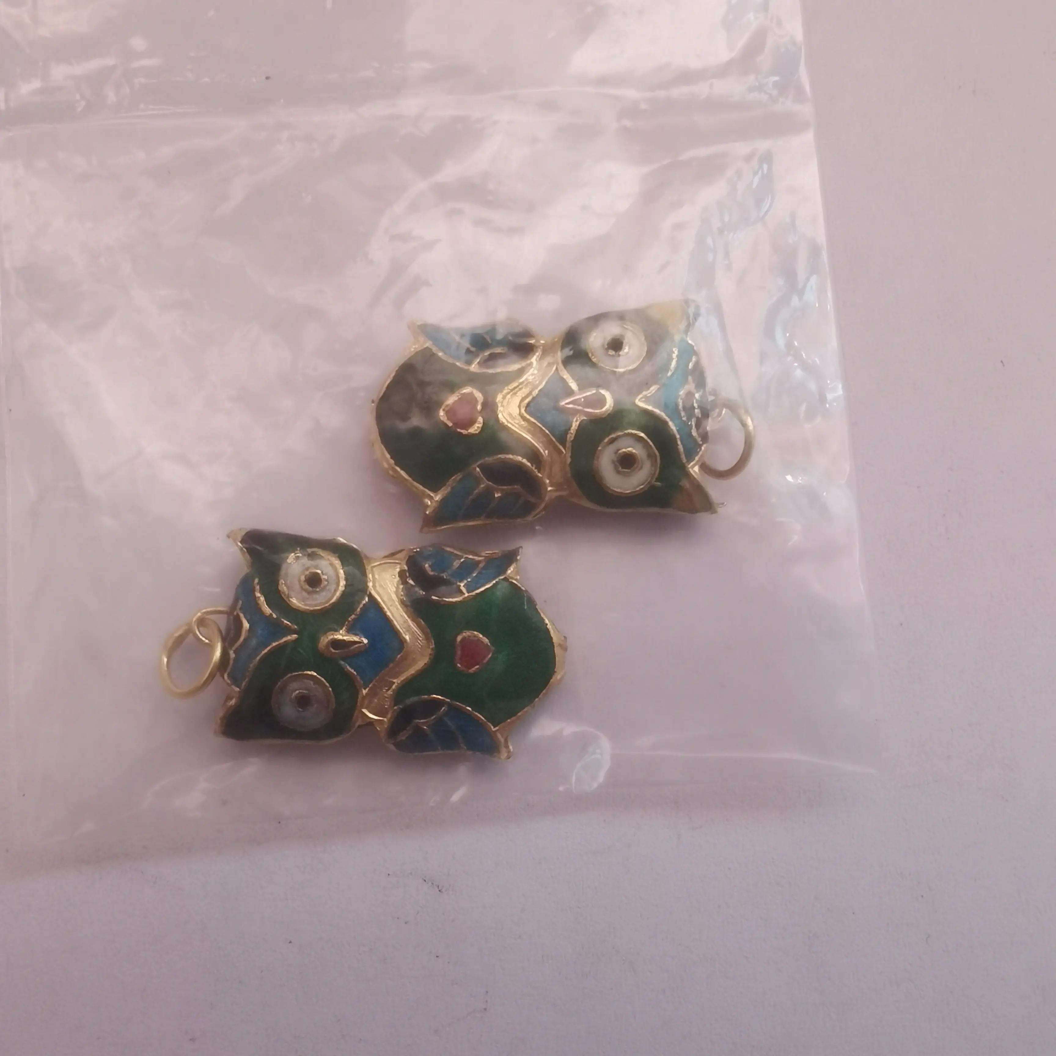 手工艺非遗景泰蓝猫头鹰吊坠