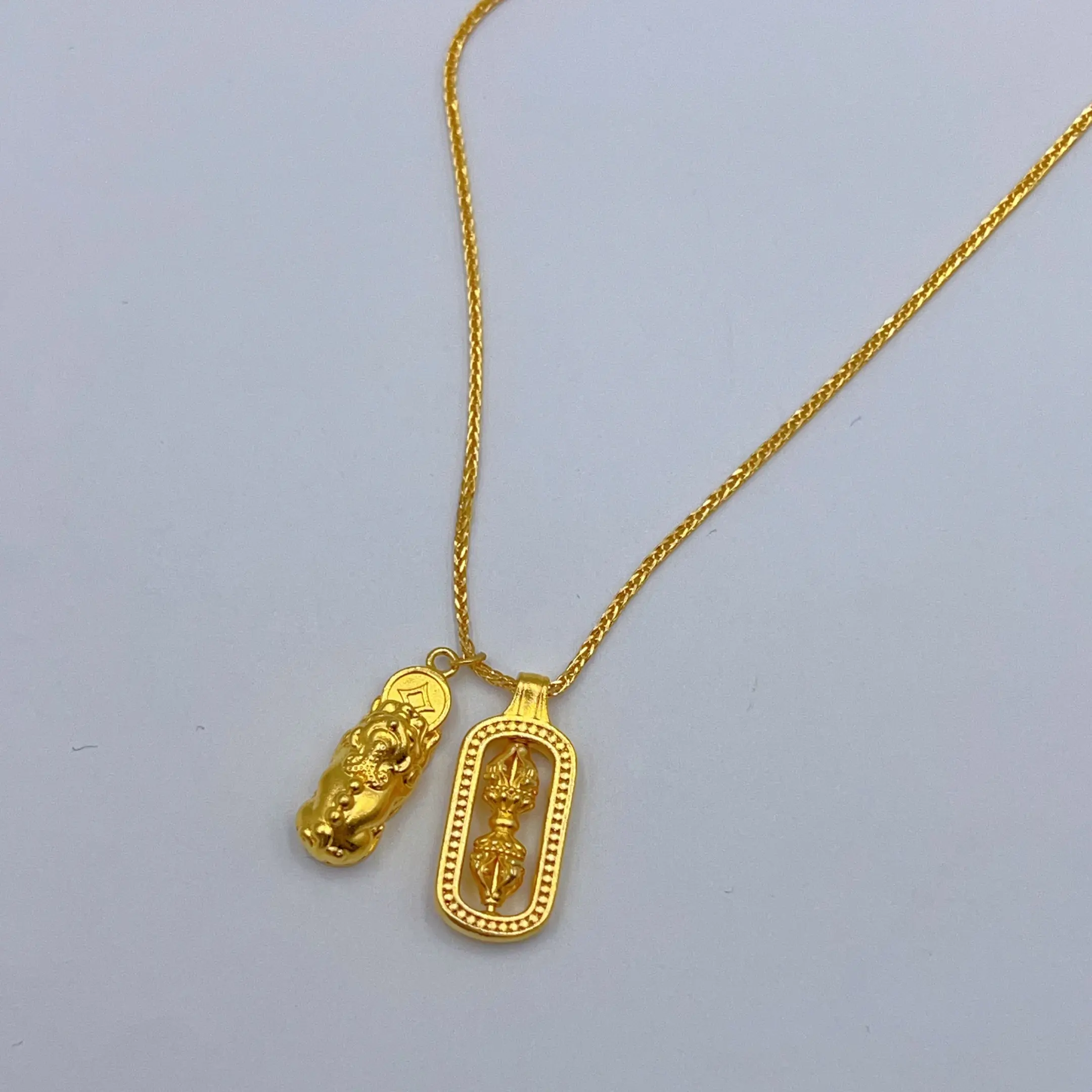 吊坠足银 貔貅金刚杵项链时尚百搭简约经典不过时秋冬新款