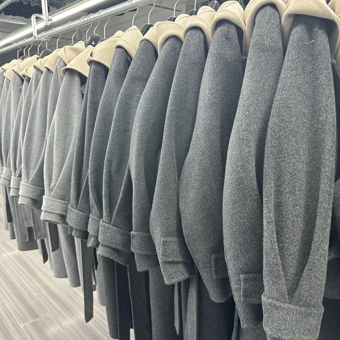 合集长款连帽冬季毛呢外套运动大衣灰色秋冬长袖针织宽松外套运动