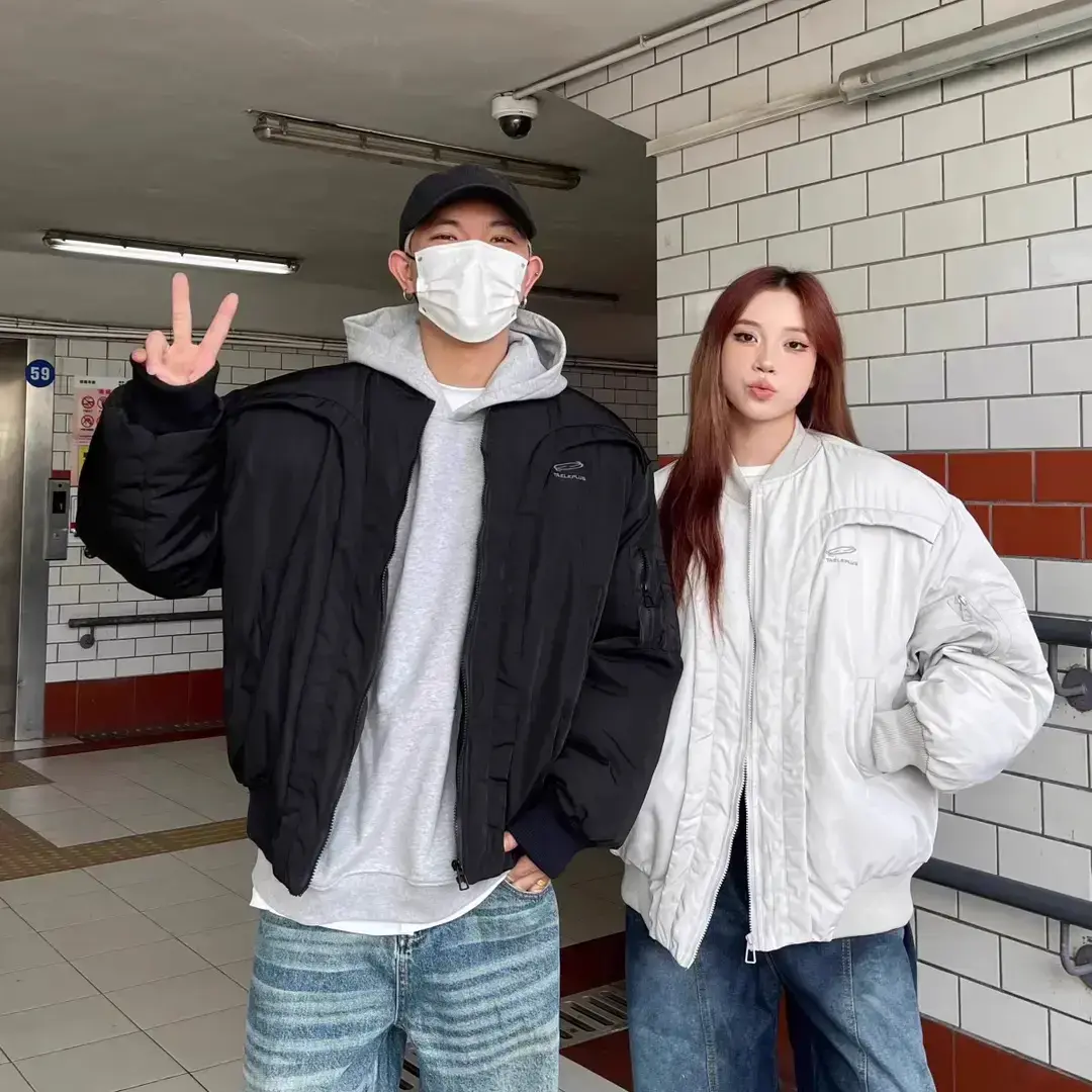 冬季新款潮牌美式复古加棉加厚保暖痞帅棉服男女休闲宽松棉衣