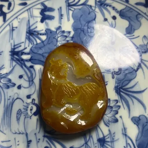 新疆和田玉下山虎挂件70克