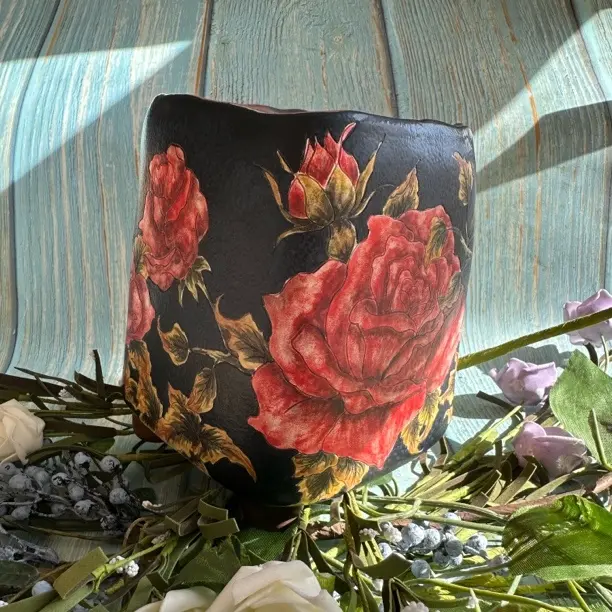 直筒万象可乐杯家用精品手工紫砂多肉花盆