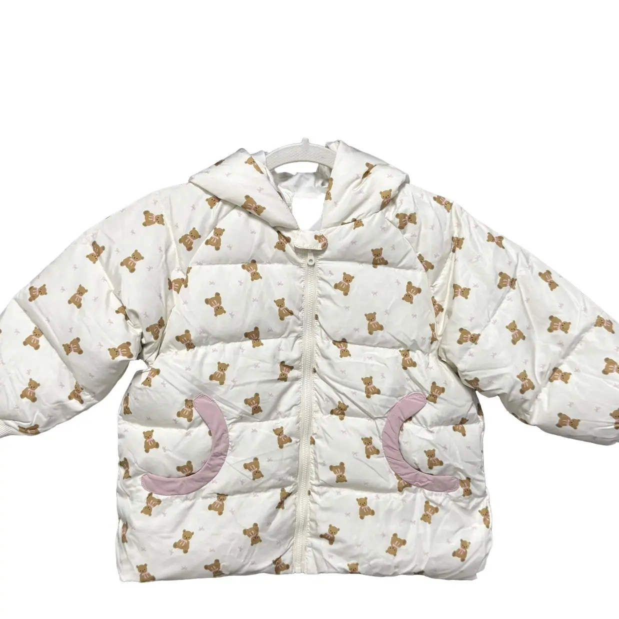 童装碎花小熊羽绒服