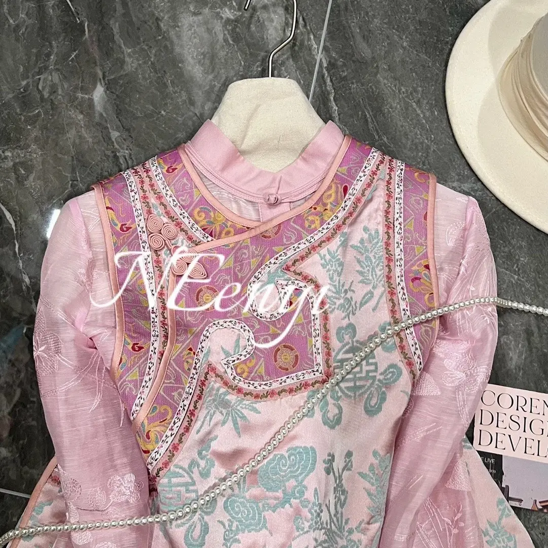 【美裳国韵甄选】新中式国风蜀锦漳绒锻手工钉扣复古马甲