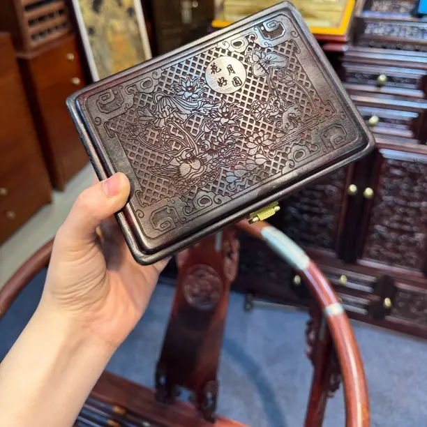 酸枝花好月圆小首饰盒16