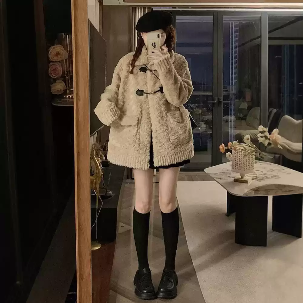 棉服外套女冬季新款短款派克服棉衣加绒加厚小个子棉袄001-050