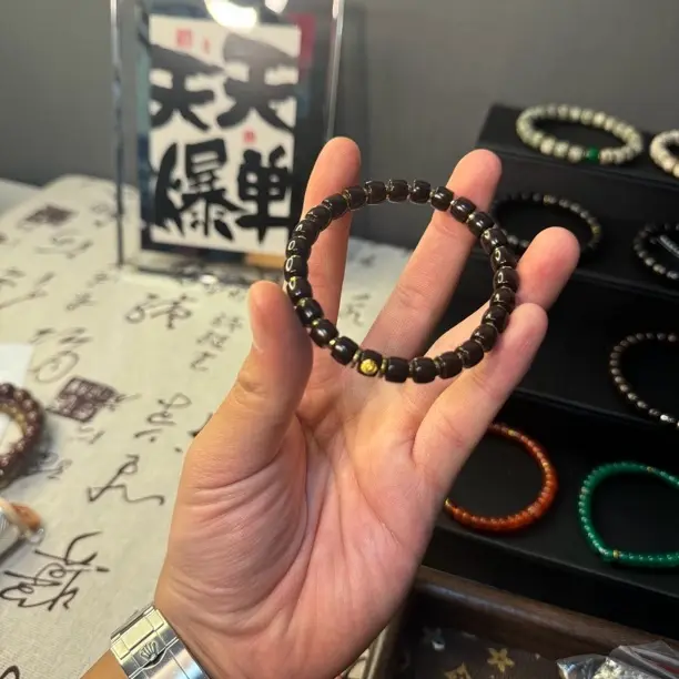 合金木质手链 金标直切椰蒂卡7mm