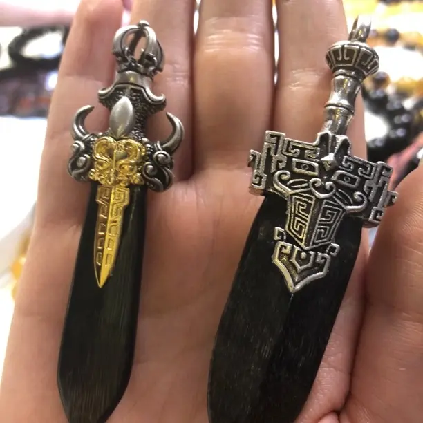 非遗手工黑驴蹄子小挂件摆件