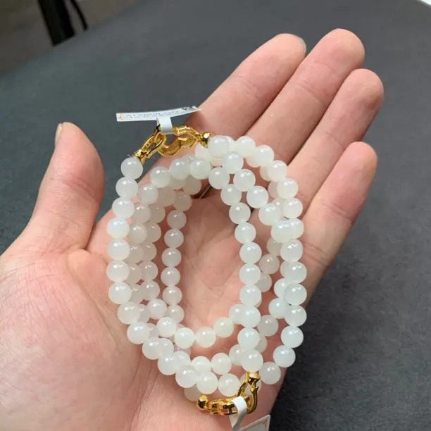 和田玉青海白冰卡6项链套装 TY2