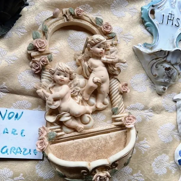 意大利集市 小天使玫瑰花玄关摆件 定金