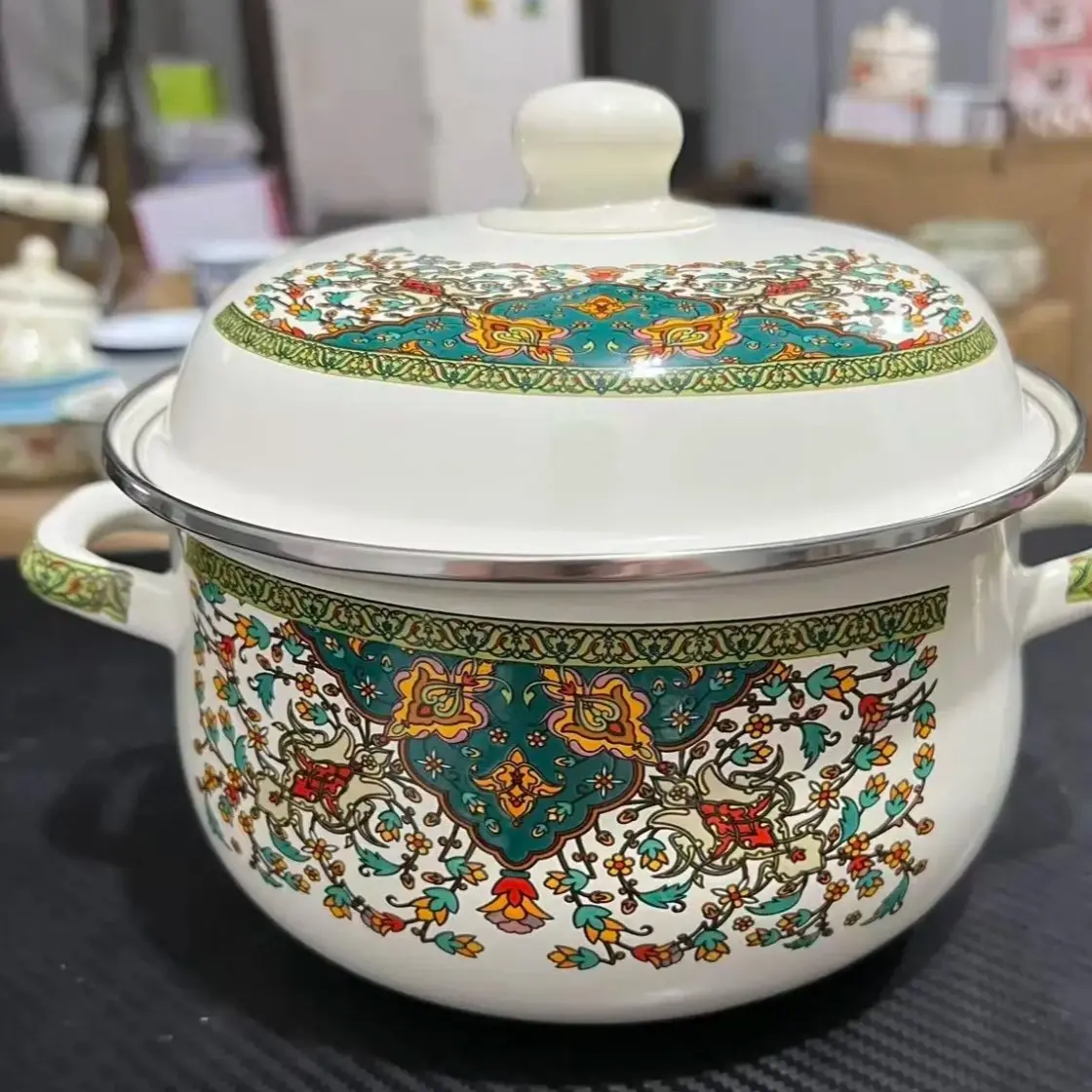 22公分俄罗斯搪瓷汤锅