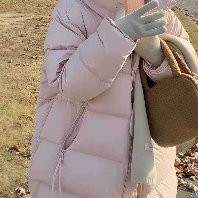 鹅-中长款厚鹅1650服连帽时尚冬季ins加厚简单百搭鹅