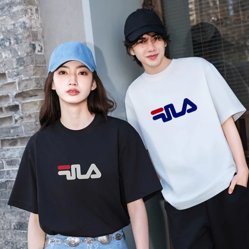 （直播间同款）男女200克重磅纯棉短袖t恤透气半袖户外休闲运动夏季