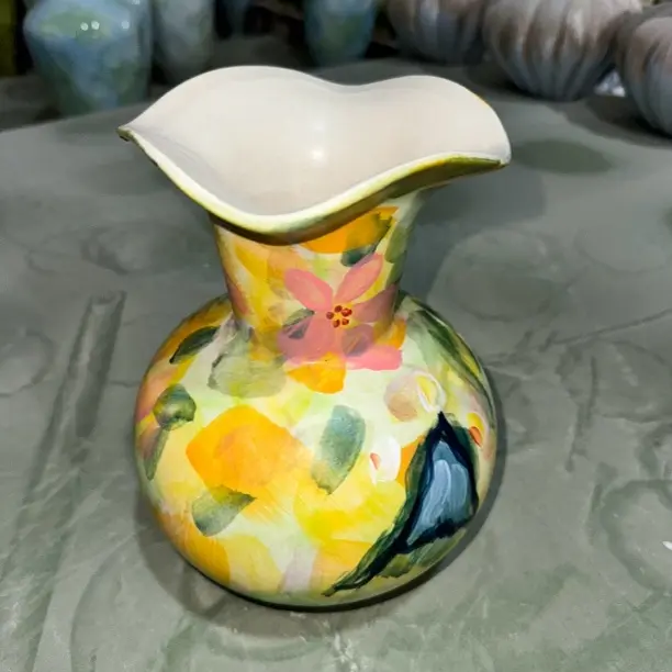 婵姐原创景德镇客厅插花餐桌玄关家居装饰简约轻奢创意花瓶