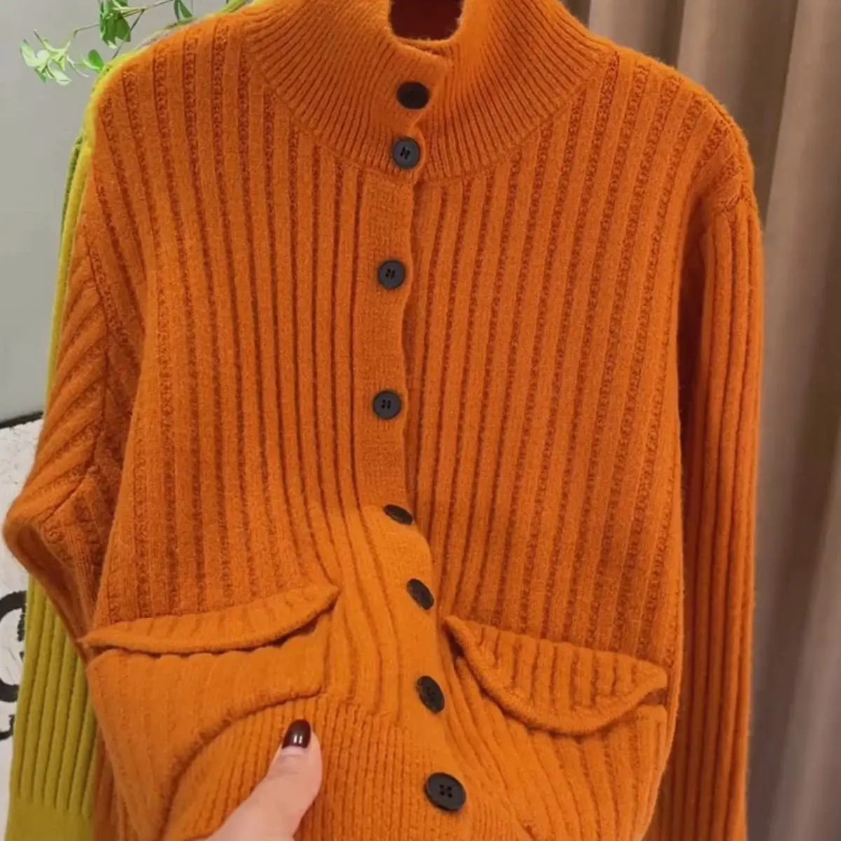 【小曦家】秋冬宽松软糯口袋针织毛衣