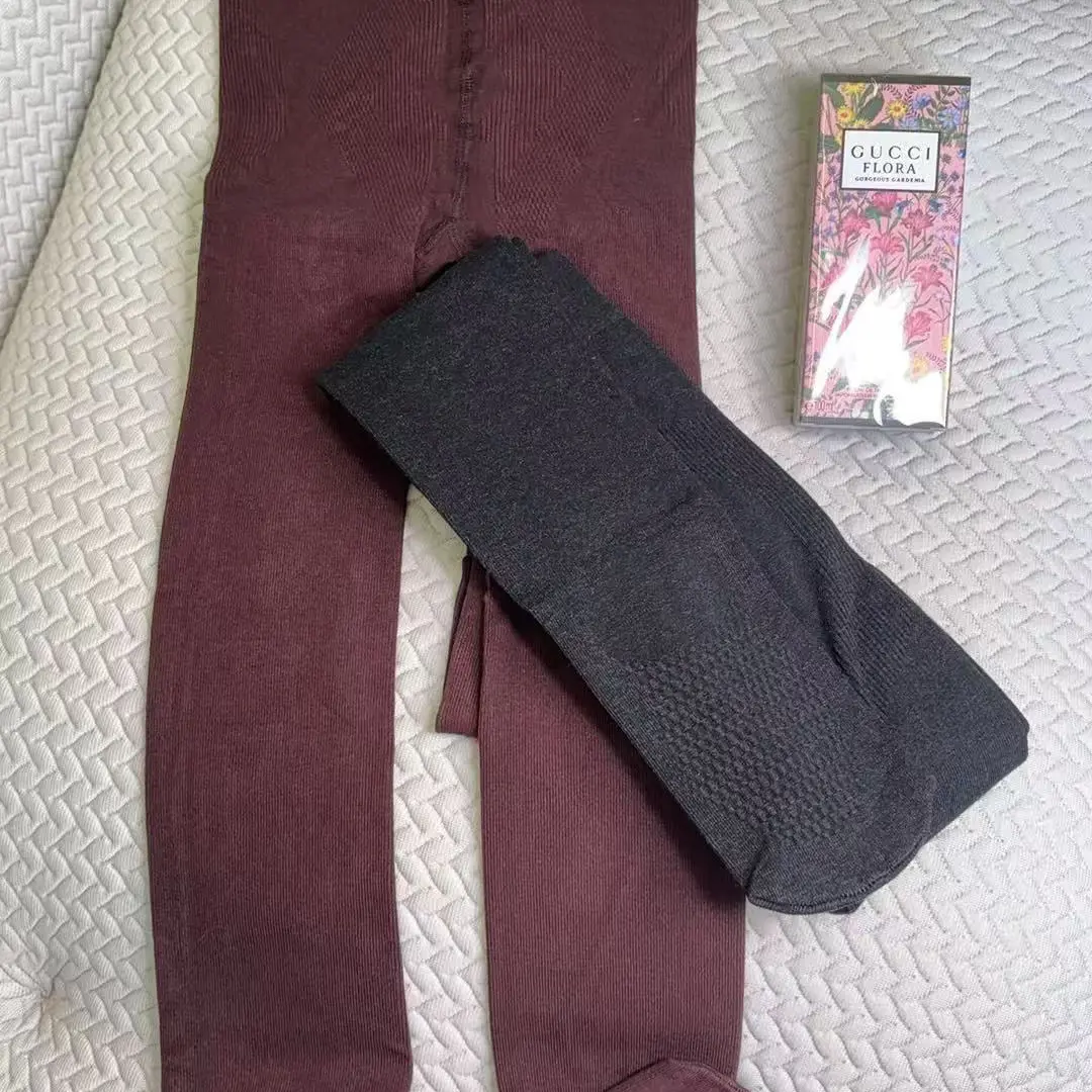 竖条纹加绒打底连裤袜显瘦塑型百搭保暖适合春秋冬女性