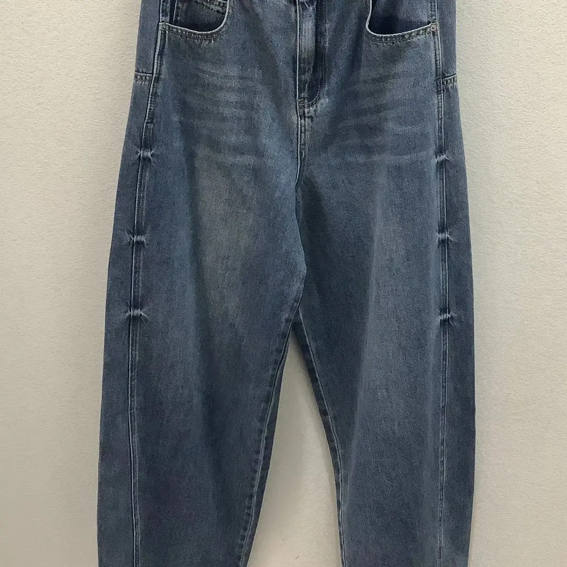 水淼26春季新款2262高腰显瘦复古时尚百搭牛仔香蕉裤