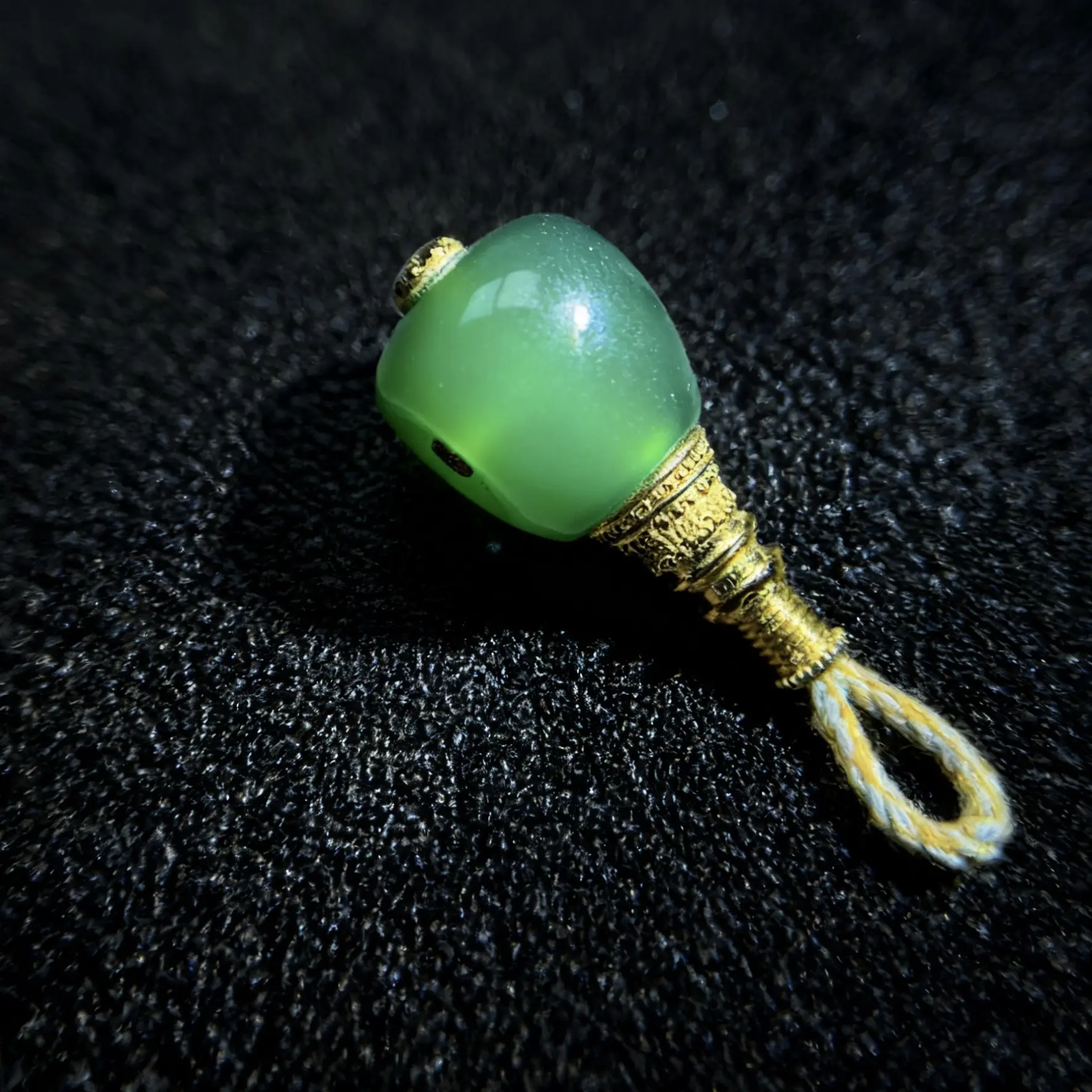 【雲境文玩】阳绿大尺寸14三通文玩配饰三通