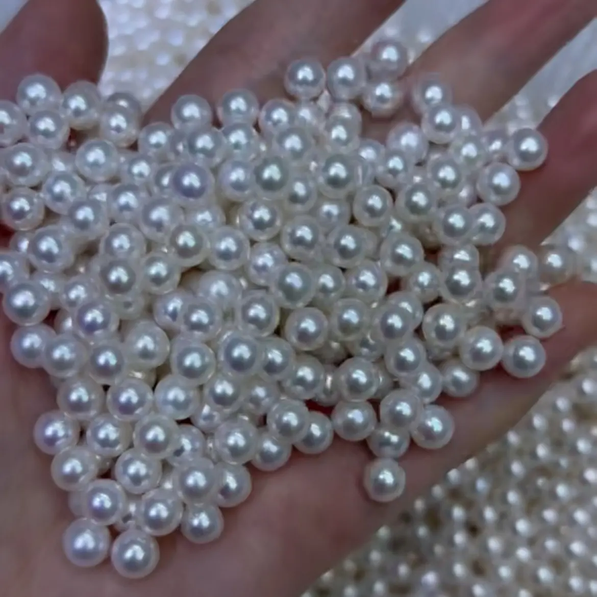 淡水珍珠白色珍珠素珠
