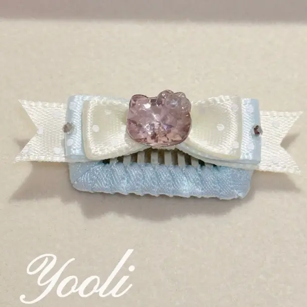 纯手工宠物发夹头饰适合约克夏马尔济斯比熊泰迪可爱风