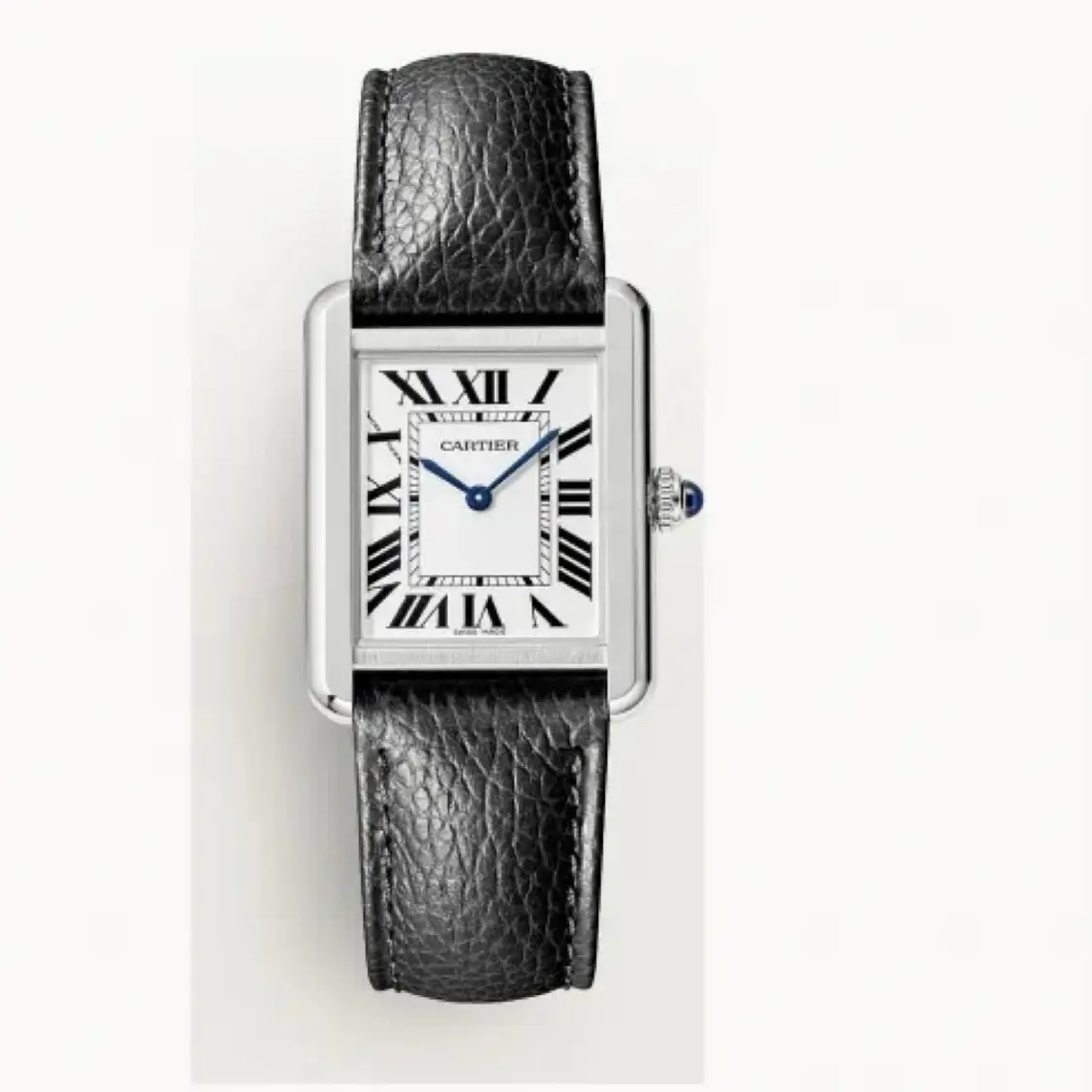 99新 Cartier/卡地亚 女士复古轻奢小众百搭方形石英皮带防水手表