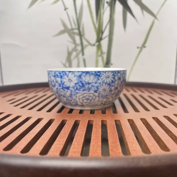 新华日报优选宜兴原矿手工杯【繁花瓷器杯】