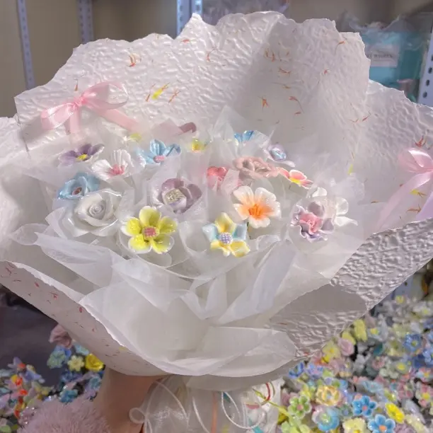 创意陶瓷花束成品生日礼物送闺蜜女友女生毕业礼物