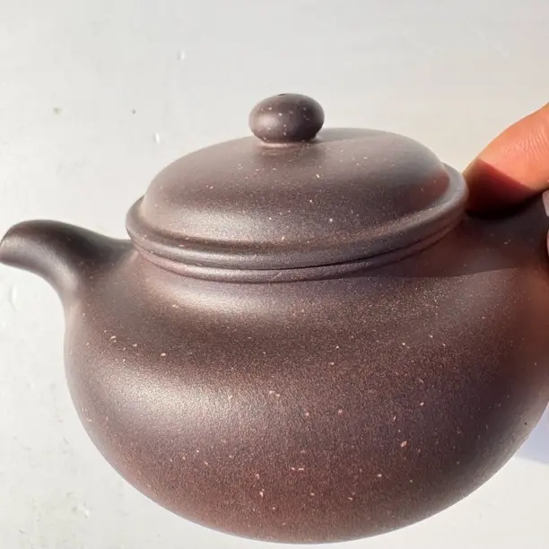半手工制作气窑烧制天青泥200 cc仿古壶内推