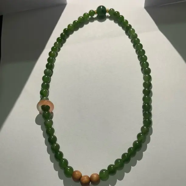 和田玉碧玉文玩念珠男女款国风设计跑环单圈手持盘玩