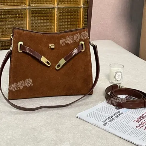 秋冬新款磨砂麂皮时尚单肩女包复古高级百搭