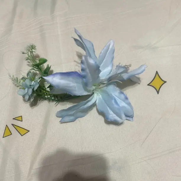 粉色剑兰带小夹子的头饰头花