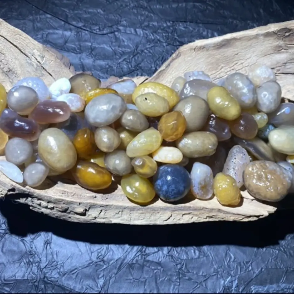 阿拉善糖心玛瑙玻璃玛瑙草花玛瑙原石