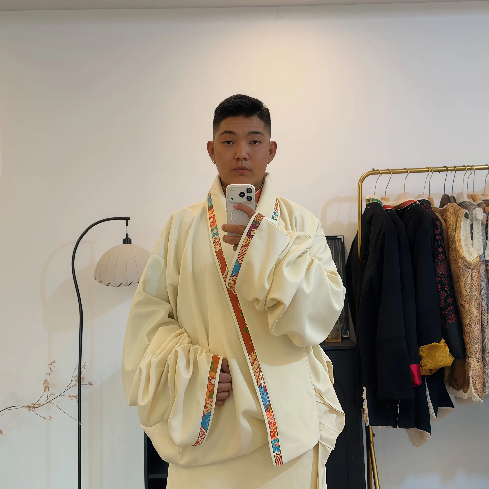 男士四季款套装藏袍民族服饰藏袍搭配衬衫简单百搭