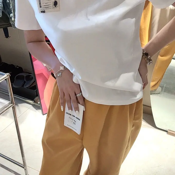 重磅克数新款字母印花圆领短袖修身显瘦洋气时尚T恤上衣