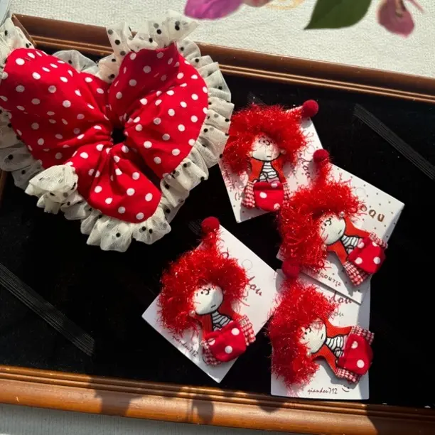 甜美风日韩女童卡通米奇大肠发圈公主丸子头不伤发可爱发饰