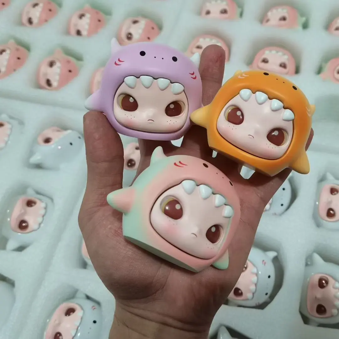 可爱Q版鲨鱼树脂DIY摆件网红动物摆设