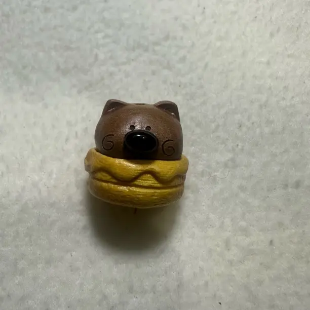 檀木汉堡熊可爱配件DIY散珠文玩饰品