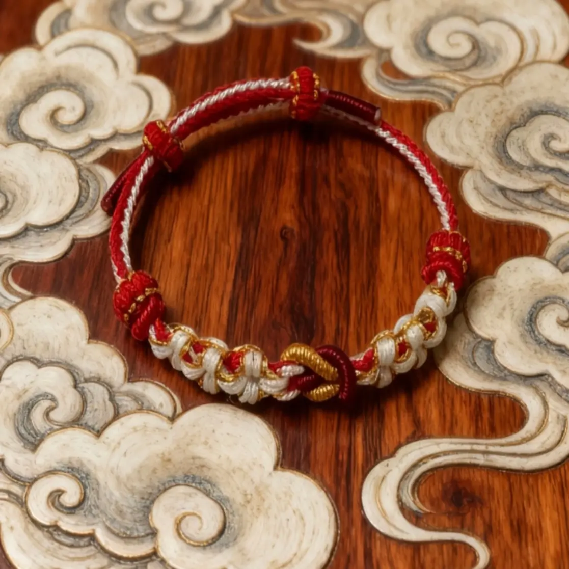 非金属布艺手链 纯手工编织绳可调节男女情侣款礼物