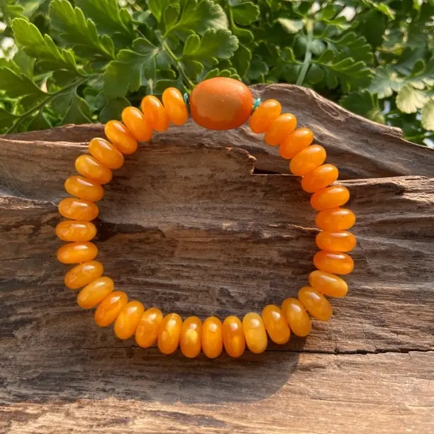 天然原矿波罗的海蜜糖蜜蜡妖花车轮珠设计手串多样性拍发其一