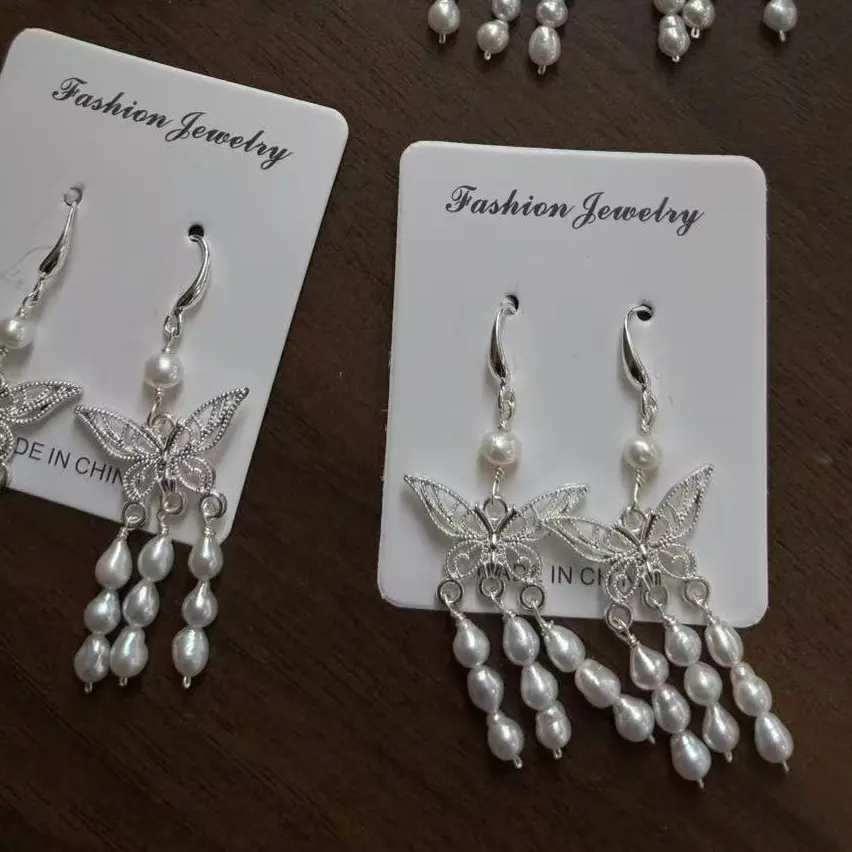 蝴蝶耳钩复古民族风精致百搭长款耳环