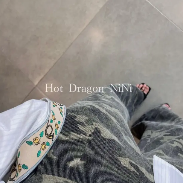 「Hot Dragon NiNi 」独立设计品牌 进口迷彩简约高级直筒牛仔裤