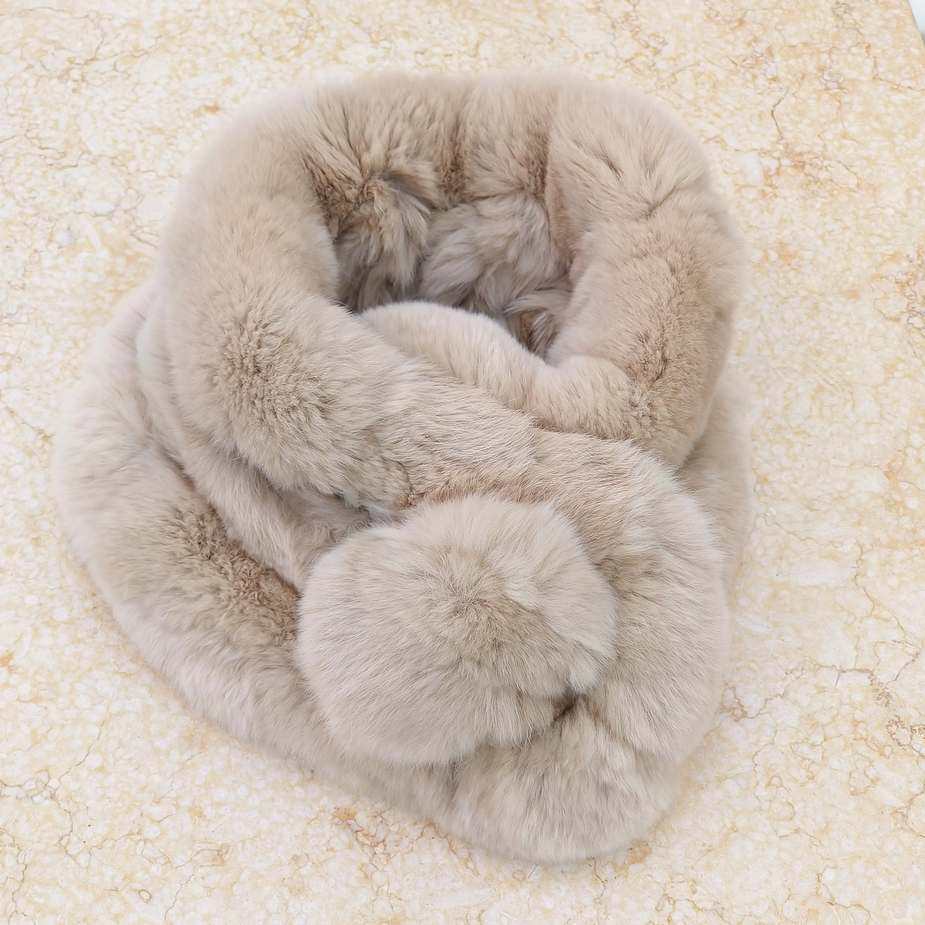 兔毛围巾围脖女士冬季加厚保暖韩版百搭脖套毛绒