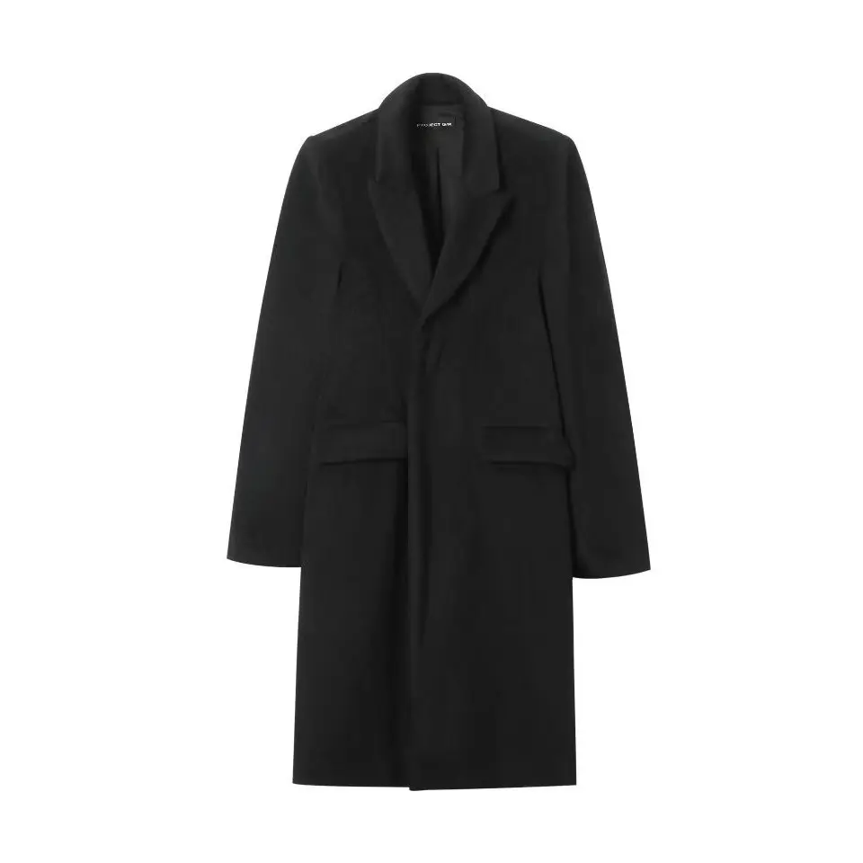 冬季加厚呢大衣男中长款过膝韩版宽松休闲痞帅呢子风衣外套