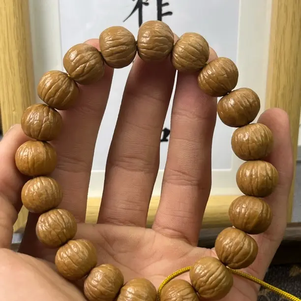 全品无泡药染色1.4南瓜猴头核桃文玩手串