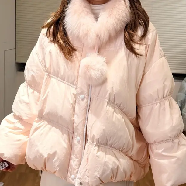 甜美多巴胺减龄宽松冬季温柔风设计感软糯外套女