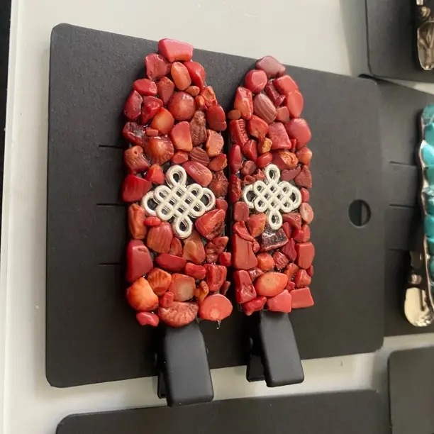 藏式手工民族风女用侧边发夹发卡头饰