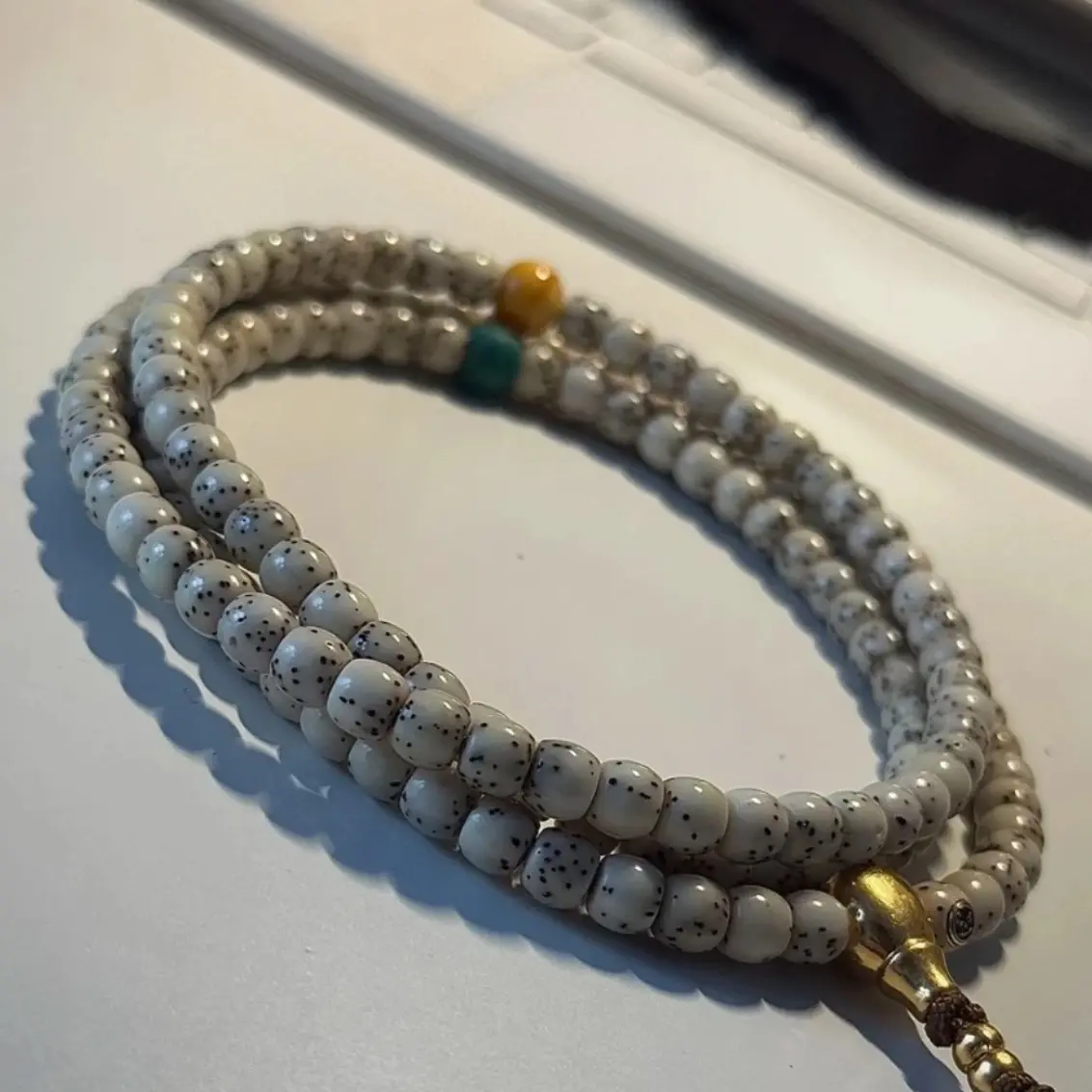 s级通体大留白星月菩提 108 同枝果