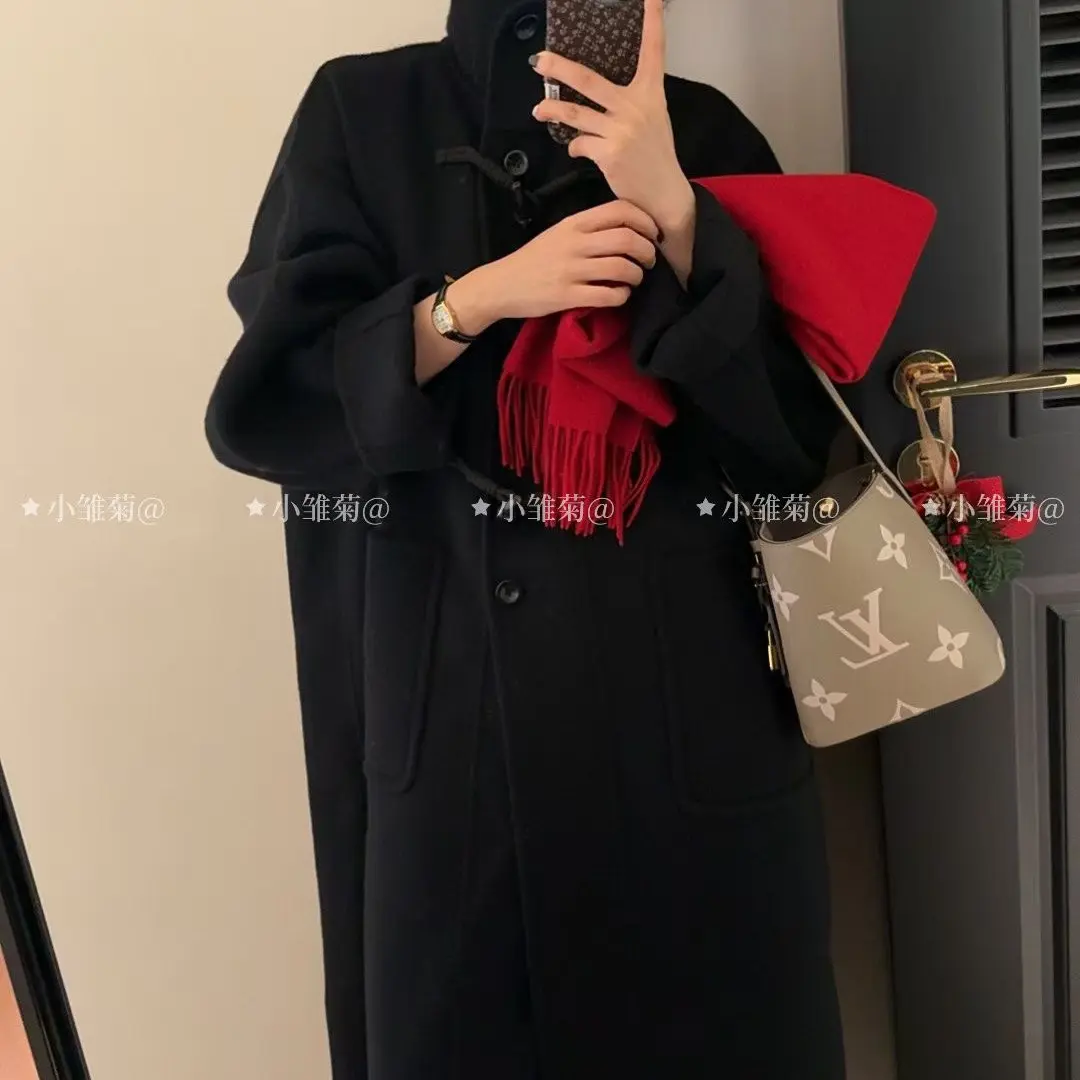 韩国正品 藏青立领口大衣 联系店铺客服购买