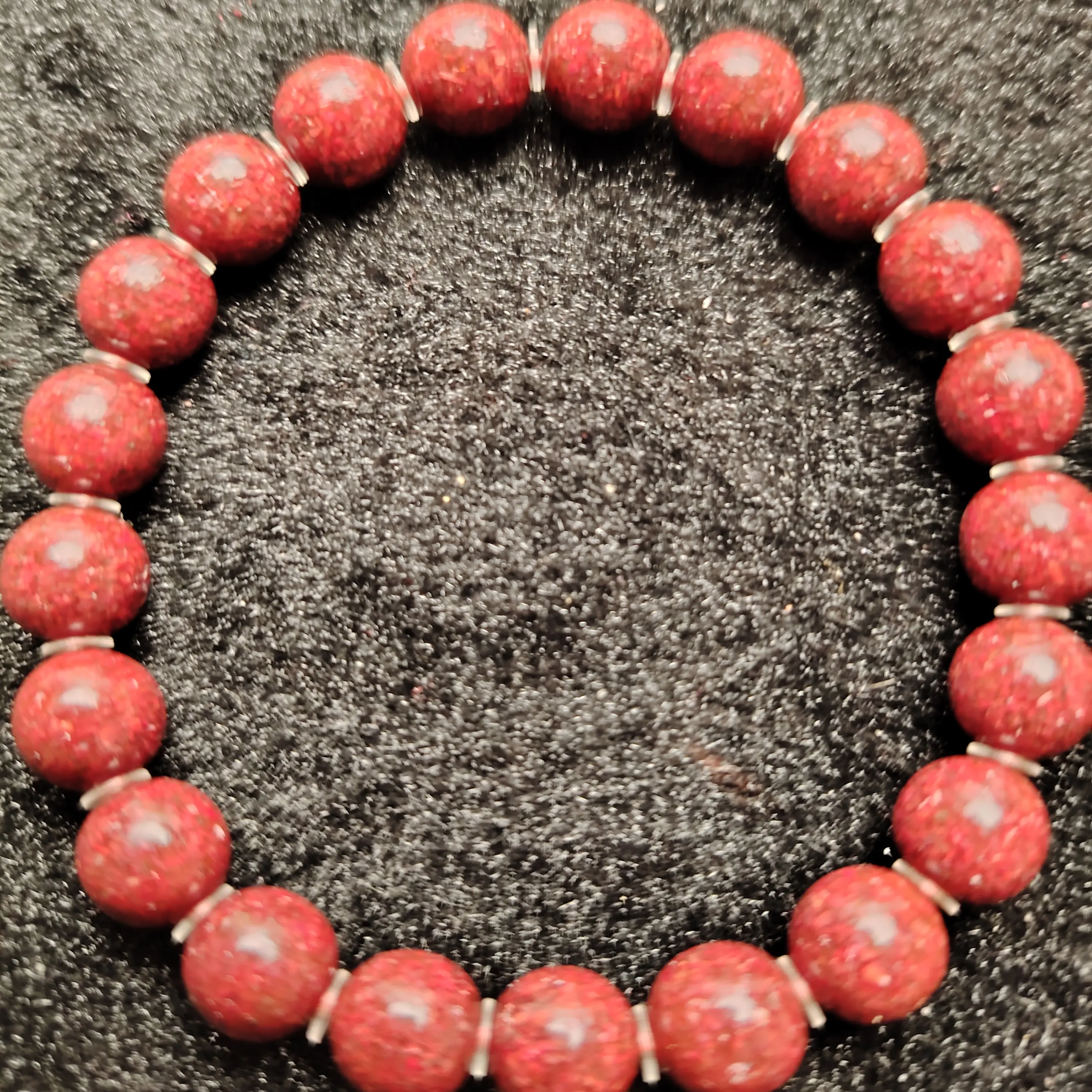 含辰砂工艺品天然辰砂原矿高品朱砂手串男女款转运平安手链